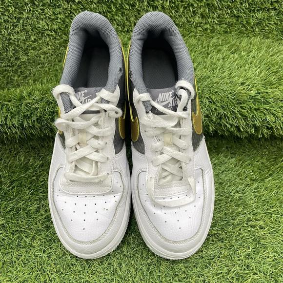 Nike Air Force 1 Low Dragon Scales Grey Gold White Trainers Size UK 5.5 CI3910-1 - Picture 3 of 4